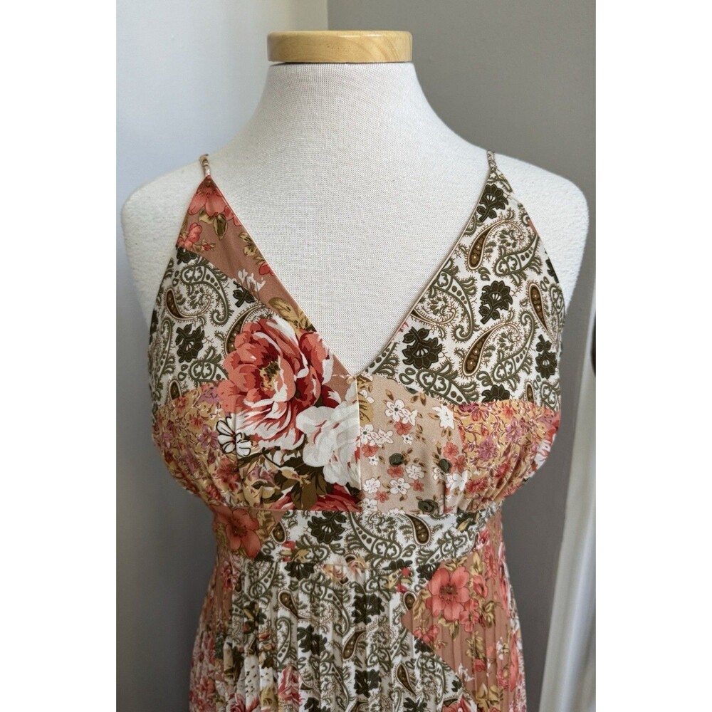 Jessica Simpson Floral Patchwork Pleated Maxi Dress – Size XL - Picture 10 of 12